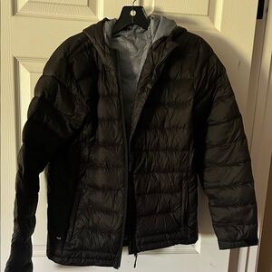 Senita Athletics Black Quilted Hooded Puffer Jacket